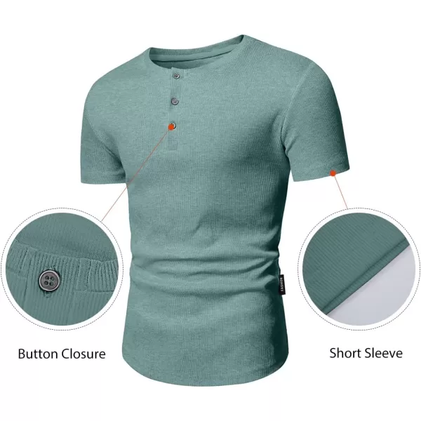 JMIERR Men's Muscle Slim Henley Shirts Crewneck Longline T-Shirt Gym Workout Athletic Shirt Tees with Button