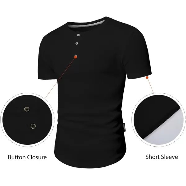 JMIERR Men's Muscle Slim Henley Shirts Crewneck Longline T-Shirt Gym Workout Athletic Shirt Tees with Button