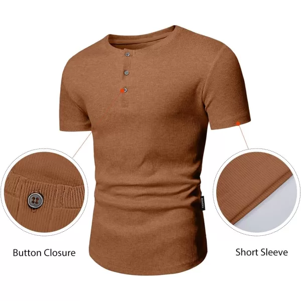 JMIERR Men's Muscle Slim Henley Shirts Crewneck Longline T-Shirt Gym Workout Athletic Shirt Tees with Button