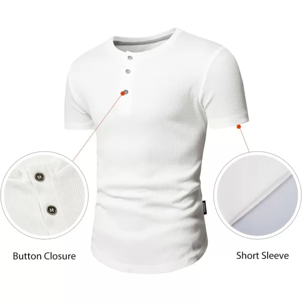 JMIERR Men's Muscle Slim Henley Shirts Crewneck Longline T-Shirt Gym Workout Athletic Shirt Tees with Button
