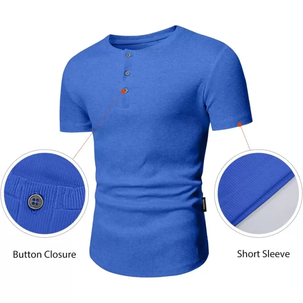 JMIERR Men's Muscle Slim Henley Shirts Crewneck Longline T-Shirt Gym Workout Athletic Shirt Tees with Button