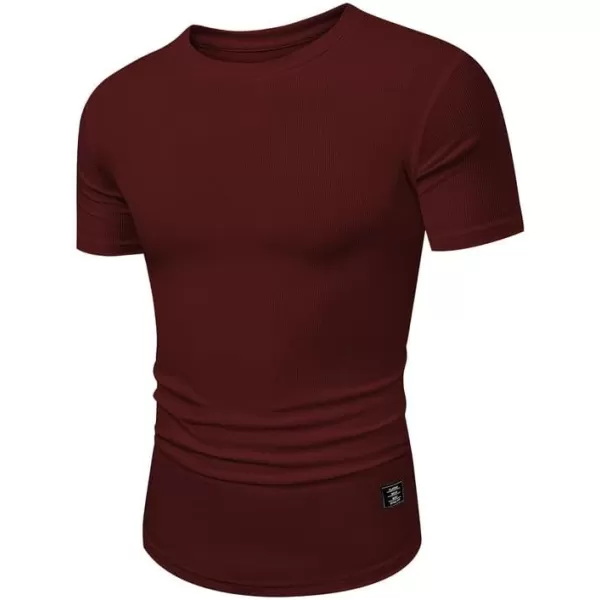 JMIERR Mens Muscle Slim T Shirt Crewneck Longline Henley Shirt Gym Workout Athletic Tee Shirts