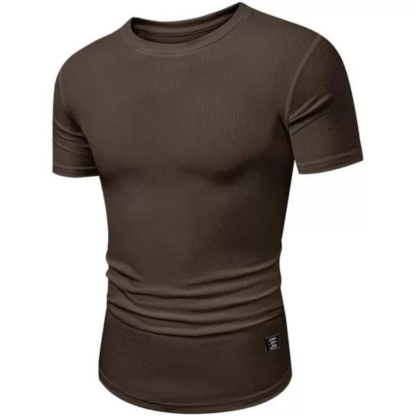 JMIERR Mens Muscle Slim T Shirt Crewneck Longline Henley Shirt Gym Workout Athletic Tee Shirts