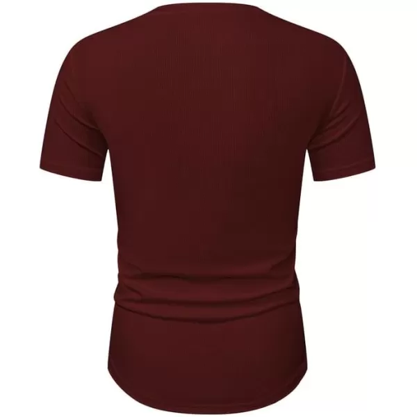 JMIERR Mens Muscle Slim T Shirt Crewneck Longline Henley Shirt Gym Workout Athletic Tee Shirts