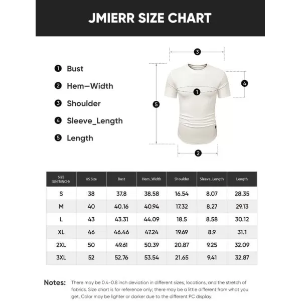 JMIERR Mens Muscle Slim T Shirt Crewneck Longline Henley Shirt Gym Workout Athletic Tee Shirts