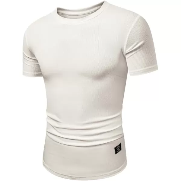JMIERR Mens Muscle Slim T Shirt Crewneck Longline Henley Shirt Gym Workout Athletic Tee Shirts