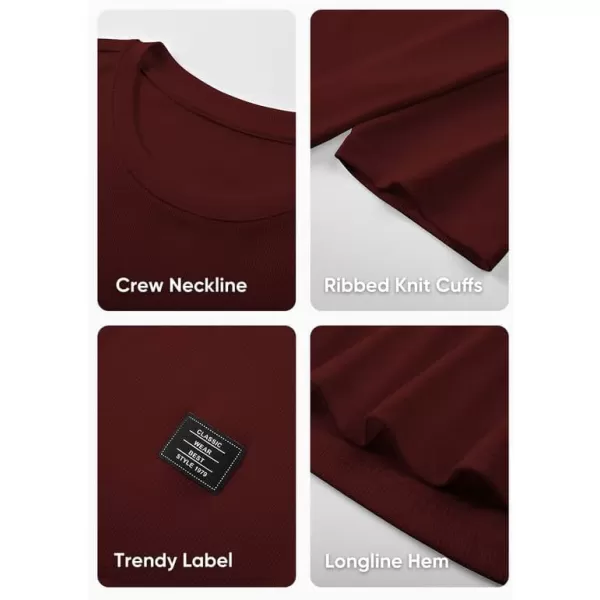 JMIERR Mens Muscle Slim T Shirt Crewneck Longline Henley Shirt Gym Workout Athletic Tee Shirts