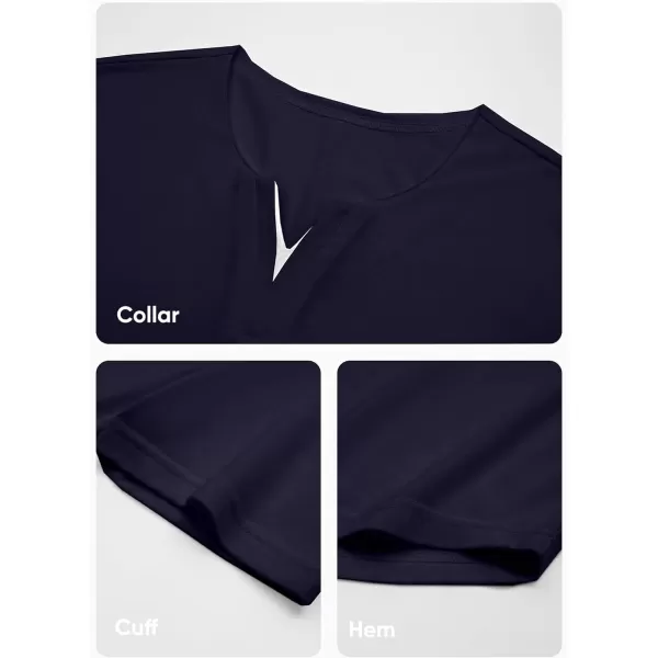 JMIERR Mens Muscle Slim T Shirts V-Neck Longline Henley Shirt Gym Workout Athletic Tees