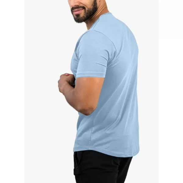 JMIERR Mens Muscle Slim T Shirts V-Neck Longline Henley Shirt Gym Workout Athletic Tees