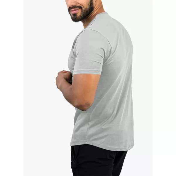 JMIERR Mens Muscle Slim T Shirts V-Neck Longline Henley Shirt Gym Workout Athletic Tees