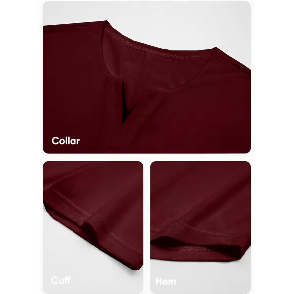 JMIERR Mens Muscle Slim T Shirts V-Neck Longline Henley Shirt Gym Workout Athletic Tees