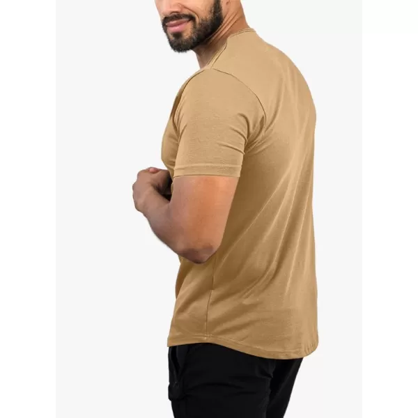 JMIERR Mens Muscle Slim T Shirts V-Neck Longline Henley Shirt Gym Workout Athletic Tees