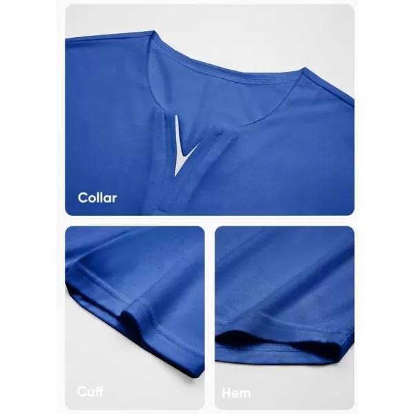 JMIERR Mens Muscle Slim T Shirts V-Neck Longline Henley Shirt Gym Workout Athletic Tees