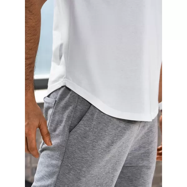 JMIERR Mens Muscle Slim T Shirts V-Neck Longline Henley Shirt Gym Workout Athletic Tees