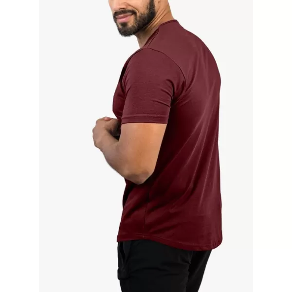 JMIERR Mens Muscle Slim T Shirts V-Neck Longline Henley Shirt Gym Workout Athletic Tees