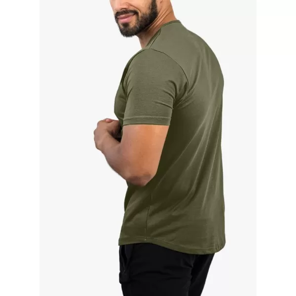 JMIERR Mens Muscle Slim T Shirts V-Neck Longline Henley Shirt Gym Workout Athletic Tees