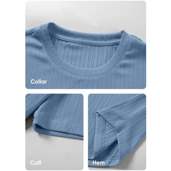 JMIERR Men's Muscle T-Shirt Crewneck Short Sleeve Longline Gym Workout Textured Tees Shirts