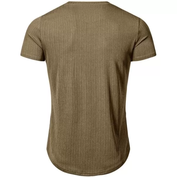 JMIERR Men's Muscle T-Shirt Crewneck Short Sleeve Longline Gym Workout Textured Tees Shirts