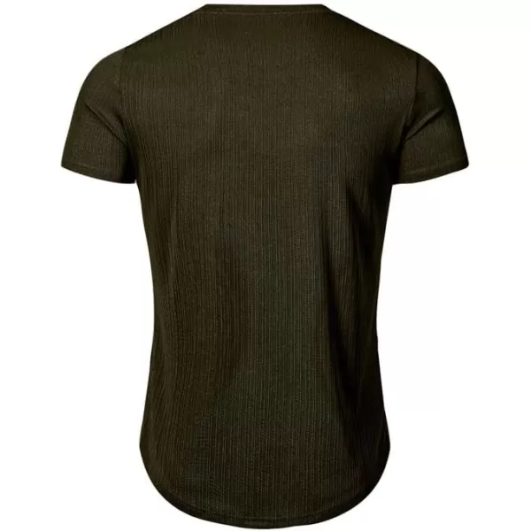 JMIERR Men's Muscle T-Shirt Crewneck Short Sleeve Longline Gym Workout Textured Tees Shirts
