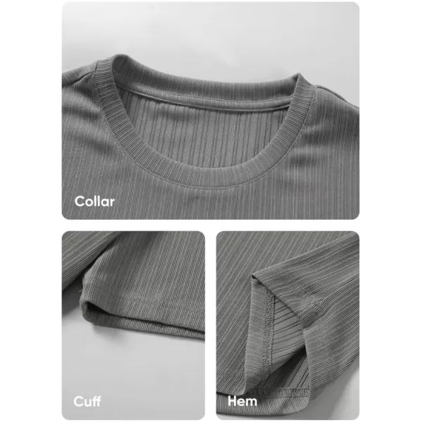 JMIERR Men's Muscle T-Shirt Crewneck Short Sleeve Longline Gym Workout Textured Tees Shirts