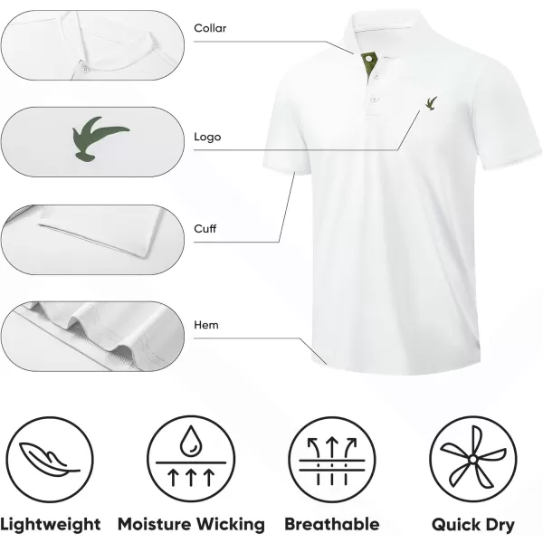 JMIERR Men's Polo Henley Shirt Moisture Wicking Quick Dry Summer Casual Short Sleeve Golf Polo T Shirts