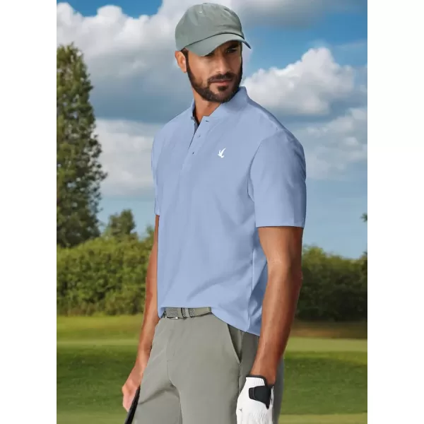 JMIERR Men's Polo Henley Shirt Moisture Wicking Quick Dry Summer Casual Short Sleeve Golf Polo T Shirts