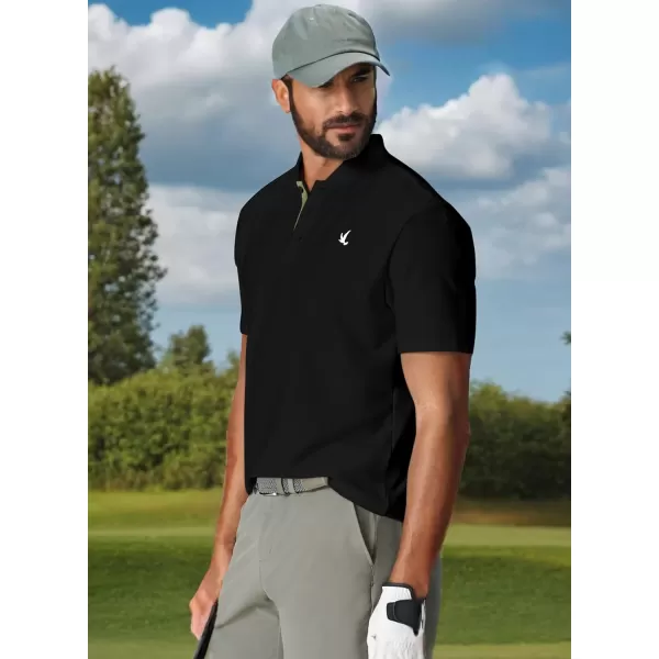 JMIERR Men's Polo Henley Shirt Moisture Wicking Quick Dry Summer Casual Short Sleeve Golf Polo T Shirts