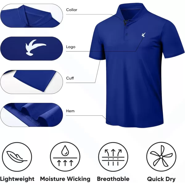 JMIERR Men's Polo Henley Shirt Moisture Wicking Quick Dry Summer Casual Short Sleeve Golf Polo T Shirts