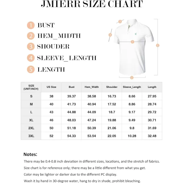 JMIERR Men's Polo Henley Shirt Moisture Wicking Quick Dry Summer Casual Short Sleeve Golf Polo T Shirts