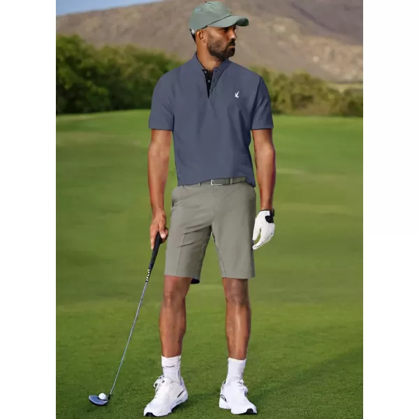 JMIERR Men's Polo Henley Shirt Moisture Wicking Quick Dry Summer Casual Short Sleeve Golf Polo T Shirts