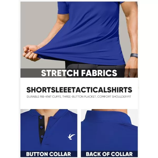 JMIERR Men's Polo Henley Shirt Moisture Wicking Quick Dry Summer Casual Short Sleeve Golf Polo T Shirts