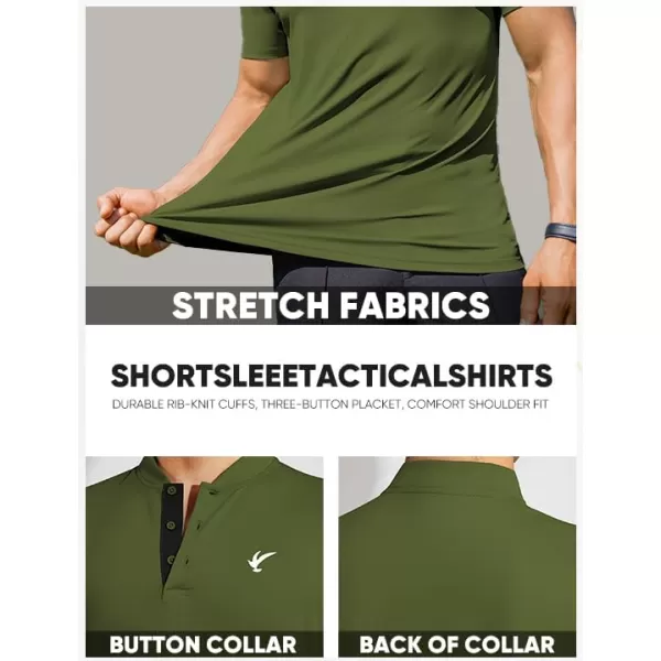 JMIERR Men's Polo Henley Shirt Moisture Wicking Quick Dry Summer Casual Short Sleeve Golf Polo T Shirts