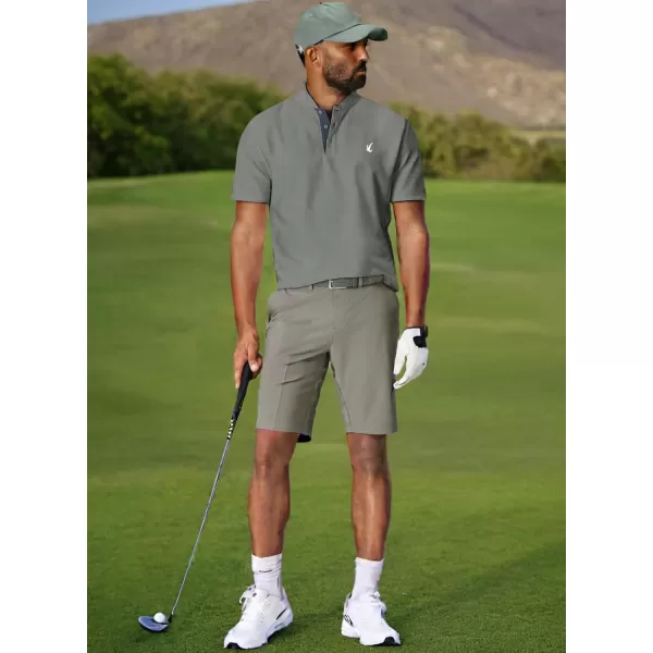 JMIERR Men's Polo Henley Shirt Moisture Wicking Quick Dry Summer Casual Short Sleeve Golf Polo T Shirts