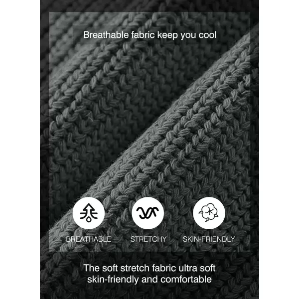 JMIERR Mens Quarter Zip Sweater Lightweight Mock Neck Casual Long Sleeve Knitted Pullover Sweaters with Ribbing Edge