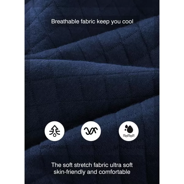 JMIERR Men's Quilted Sweatshirt Casual Long Sleeve Outdoor Stand Collar Button Pullover Sweatshirts