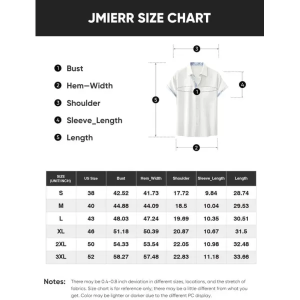 JMIERR Mens Shirts Short Sleeve Casual Summer Button Down Beach Hawaiian Shirt with Pocket