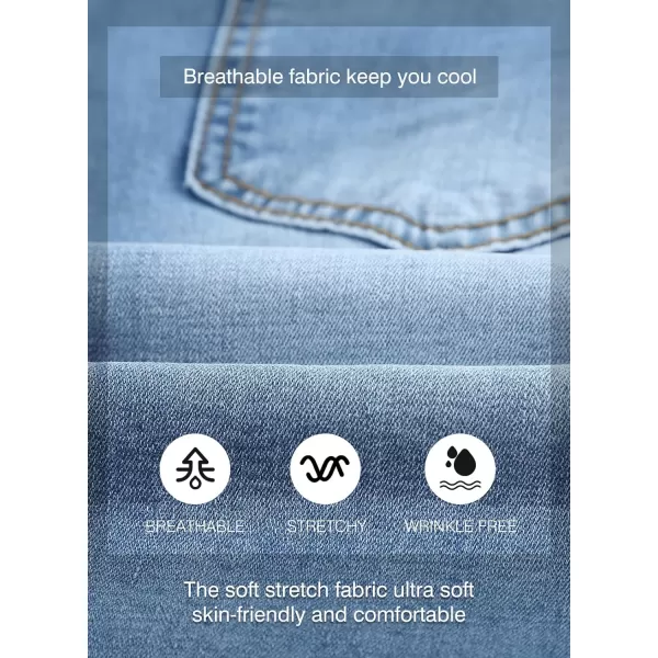 JMIERR Mens Shorts Casual Denim Stretch Slim Fit Washed Distressed Rolled Ripped Jean Shorts for Men