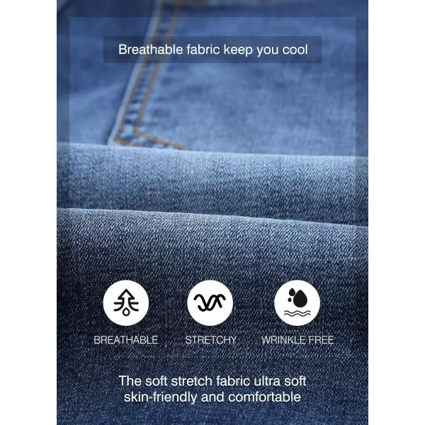 JMIERR Mens Shorts Casual Denim Stretch Slim Fit Washed Distressed Rolled Ripped Jean Shorts for Men