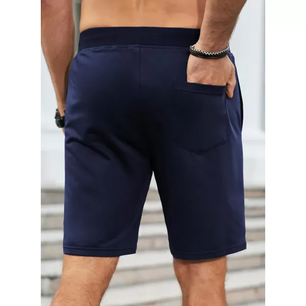 JMIERR Men's Shorts Casual Summer Cotton Drawstring Pockets Elastic Waist Shorts