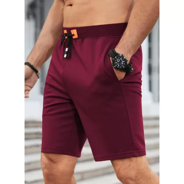 JMIERR Men's Shorts Casual Summer Cotton Drawstring Pockets Elastic Waist Shorts