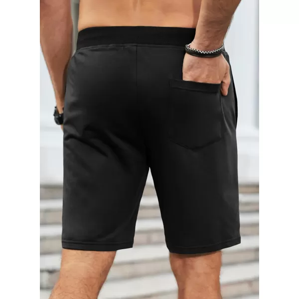 JMIERR Men's Shorts Casual Summer Cotton Drawstring Pockets Elastic Waist Shorts