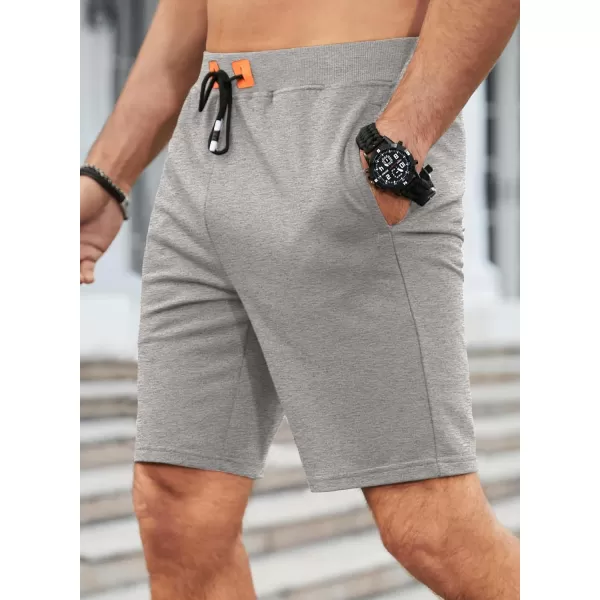 JMIERR Men's Shorts Casual Summer Cotton Drawstring Pockets Elastic Waist Shorts