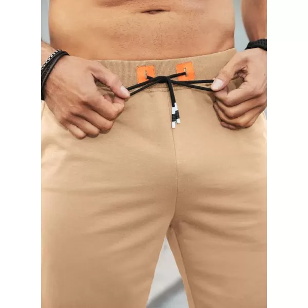 JMIERR Men's Shorts Casual Summer Cotton Drawstring Pockets Elastic Waist Shorts