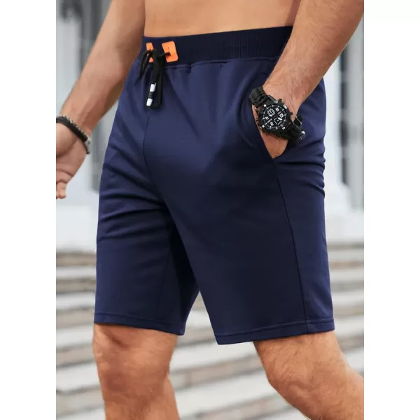 JMIERR Men's Shorts Casual Summer Cotton Drawstring Pockets Elastic Waist Shorts