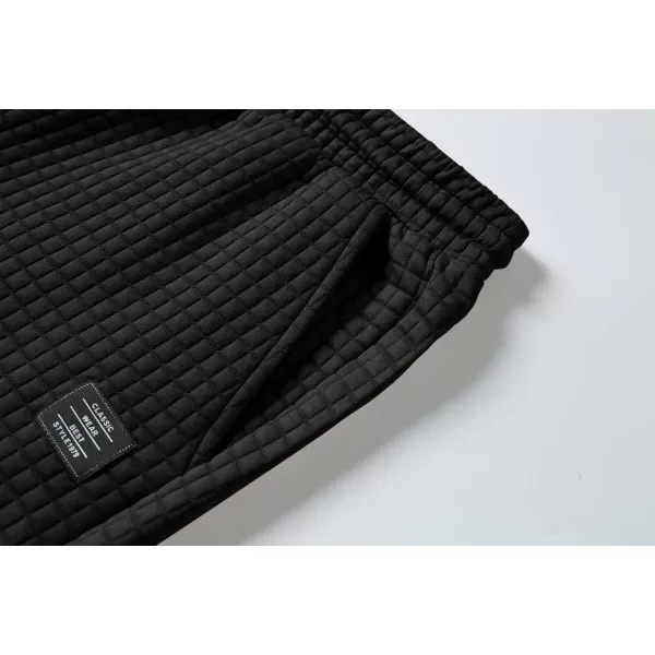JMIERR Mens Sweat Shorts Casual Stretch Elastic Waist Waffle Workout Gym Short 7 inch Inseam Running Short with Pocket