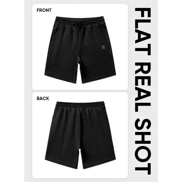 JMIERR Mens Sweat Shorts Casual Stretch Elastic Waist Waffle Workout Gym Short 7 inch Inseam Running Short with Pocket