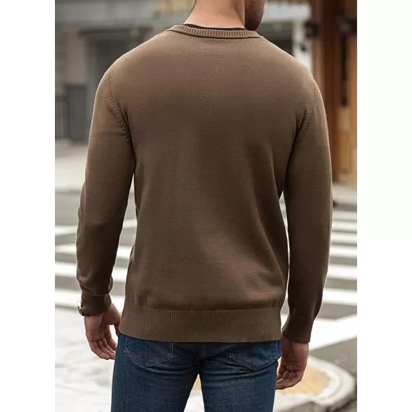 JMIERR Mens Sweaters Casual V Neck Ribbed Knit Slim Fit Long Sleeve Argyle Pullover