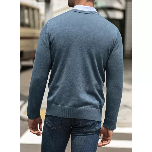 JMIERR Mens Sweaters Casual V Neck Ribbed Knit Slim Fit Long Sleeve Argyle Pullover