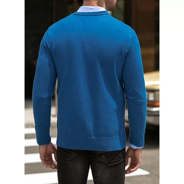 JMIERR Mens Sweaters Casual V Neck Ribbed Knit Slim Fit Long Sleeve Argyle Pullover