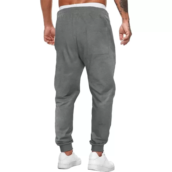 JMIERR Mens Sweatpants Tapered Gym Running Workout Pants Athletic Drawstring Joggers with Pockets